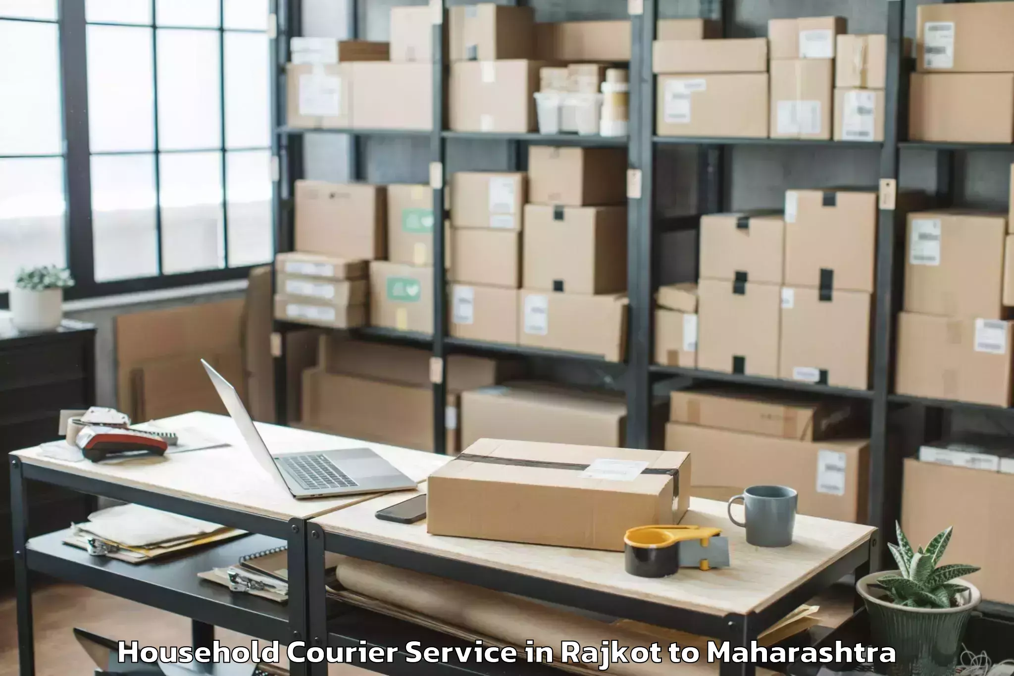 Hassle-Free Rajkot to Pombhurna Household Courier